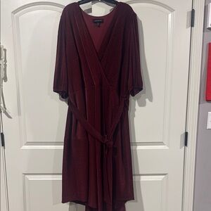 Burgundy Wrap Dress